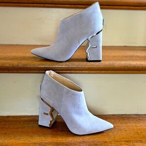 Katy Perry Gypsy Suede Nude Boots - Size 7.5